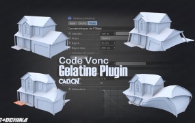 C4D模拟弹性动画效果插件 Code Vonc Gelatine Plugin