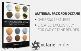 C4D OC渲染器材质预设包The Pixel Lab Material Pack for OctaneRender  3 免费下载
