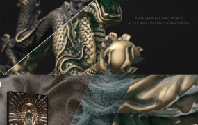 100组C4D Octane渲染器可编辑纹理贴图材质预设包
