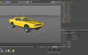 C4D道奇汽车绑定预设 Xpresso表达式控制 C4D car rig