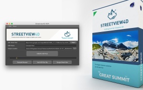 C4D谷歌街景图全景环境制作插件 TGS Streetview4D v1.2 For Cinema 4D Win/Mac