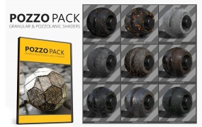 10个C4D颓废建筑材质预设 pozzo pack