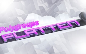 C4D使用模型元素多边形扁平化插件 Polygroups Flatten