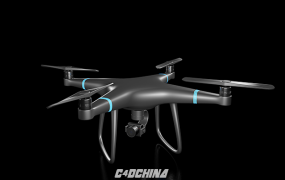 C4D模型 无人机C4D模型 含贴图 含材质