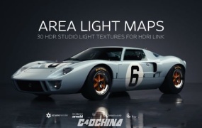 灰猩猩30组室内摄影棚环境渲染C4D灯光预设 Area Light Maps for HDRI Link