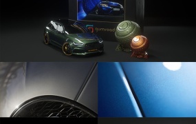 C4D Oc渲染器汽车车漆材质预设orbx格式