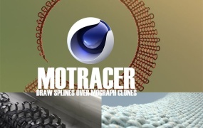 C4D毛线编织样条跟踪插件 MoTracer – Draw splines over mograph clones