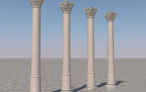 C4D模型 建筑模型-历史专栏3D模型 C4D模型 含贴图 含材质