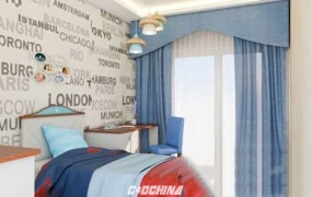 C4D模型 室内模型-儿童房设计3D室内场景C4D模型 含贴图 含材质