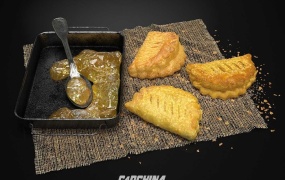 C4D模型 20款美食食物模型素材集C4D模型 含贴图 含材质