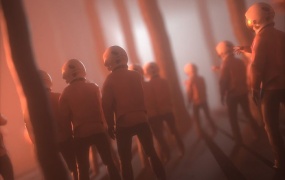 C4D工程 C4D OCTANE迷雾森林人群创意工程