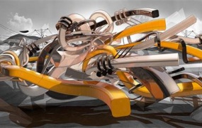 抽象艺术C4D教程 Skillshare – Create Abstract NFT Crypto Art with Cinema 4D + Photoshop
