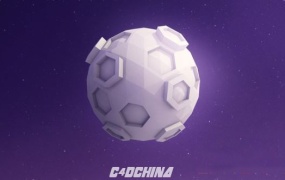 C4D低多边形卡通月亮建模教程(英文字幕) Tutsplus – Create a Low Poly Moon With Cinema 4D