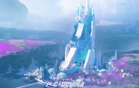 C4D概念场景制作渲染教程 IAMAG – Concepting a Cityscape with Cinema 4D, Octane render and Photoshop