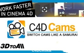 C4D多项目摄像机预览切换插件 3DtoAll C4D Cams V1.1 For Cinema 4D R17-R26 Win破解版