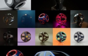 C4D 20组Arnold阿诺德渲染器大气场景环境电商栏目包装摄影棚灯光预设