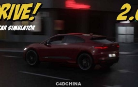 C4D插件-Drive V2.06.0 for C4D 2023 三维汽车绑定驱动工具
