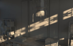 C4D/maya古风书房中国古代宫廷建筑maya三维古装剧场景3d模型素材