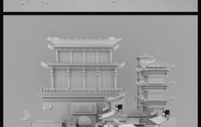 C4D 3d maya obj,fbx中国风东方古建筑临安长安城古城街道模型