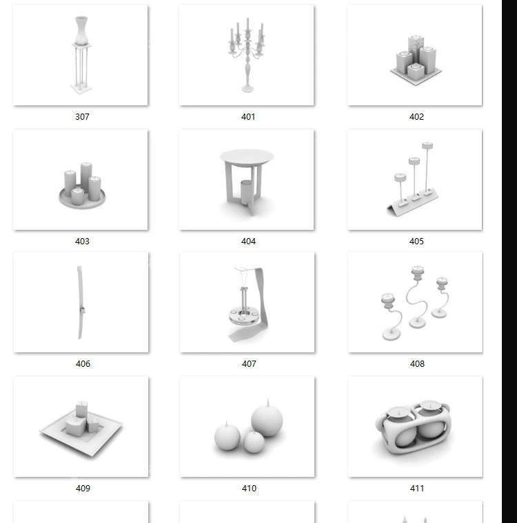 115款C4D max maya家居生活用品单体3d模型素材厨具风扇摆件床垫