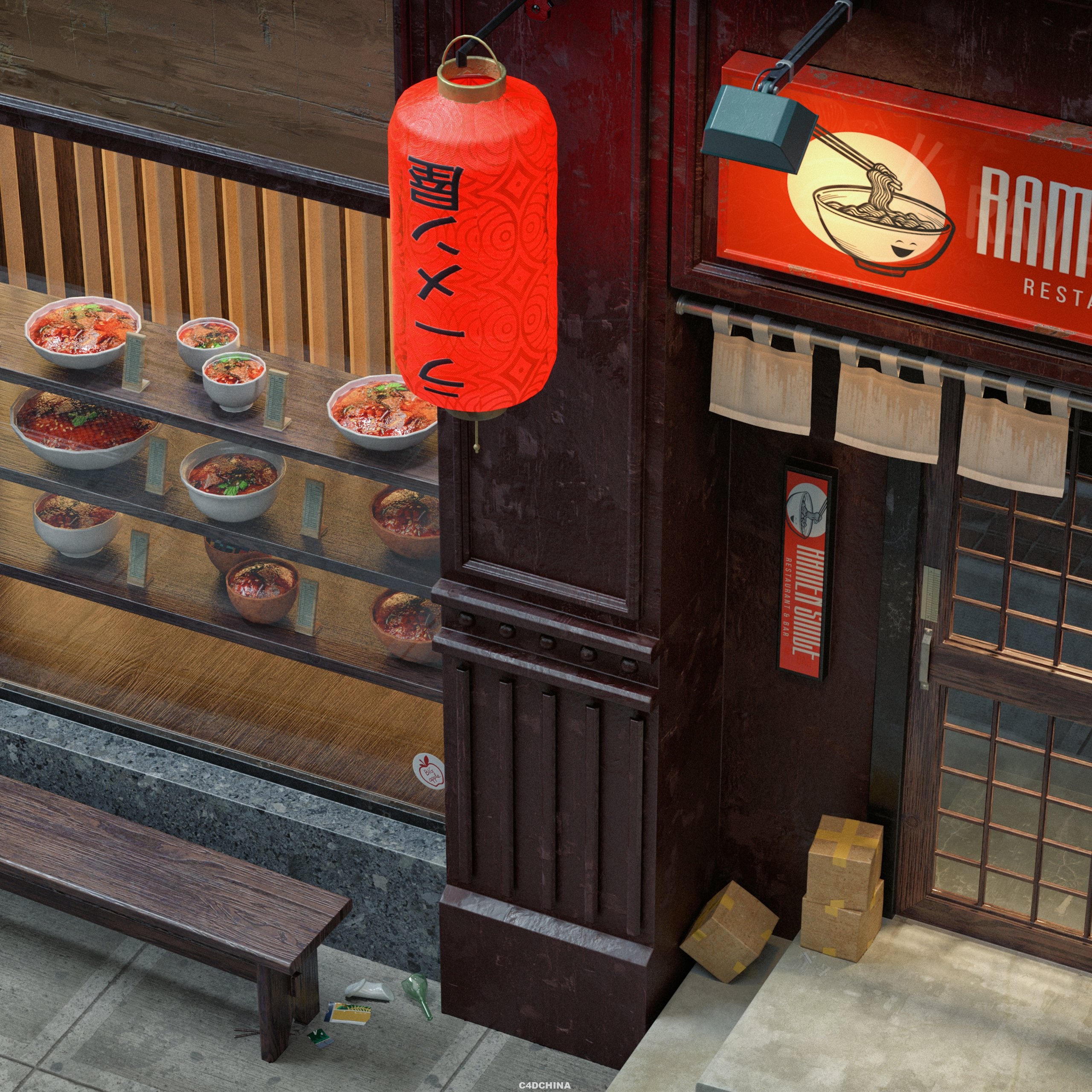 C4D商店门面店铺模型素材 max obj fbx ma KitBash3D Storefronts（61.7G）